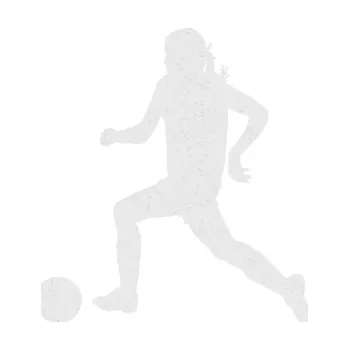 Samolepicí dekorace na vozidlo Fotbalistka 001 levá (84 - Ultra Metalic bílá) SAMOLEPKA NA AUTO, NÁLEPKA, FÓLIE, POLEP, TUNING, VLASTNÍ TEXT, TISK, AUTOSAMOLEPKY.cz, POLEPY, OBRÁZEK, LOGO, 3D STICKERS