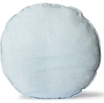 Podsedák Modrý lněný kulatý podsedák Ice Blue - Ø 60 *5cm