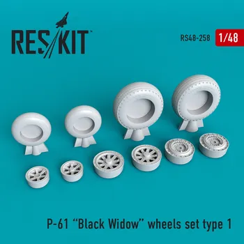Plastikový model Reskit 1/48 P-61 Black Widow wheels (GWH,MONO,HOBBYB)