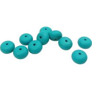 Příze Silikonový korálek oválný 12mm Smaragdový (Silikonový korálek oválný 12mm Smaragdový)