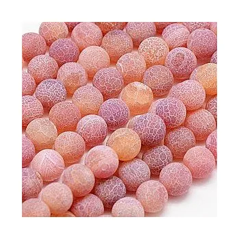 Korálek Achát matný hnědý 8mm (6ks)