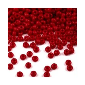 Dětské navlékací korálky Rokajl Preciosa 1. jakost 10/0 tmavě červené č. 145