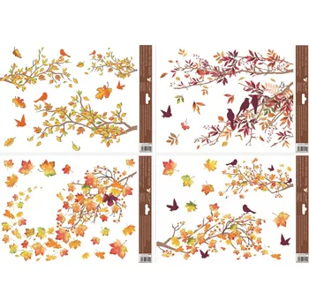 Okenní dekorace Okenní fólie podzimní větve 30x42 cm