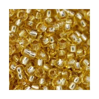 Dětské navlékací korálky Rokajl Preciosa 1. jakost 11/0 světle zlatá č. 075