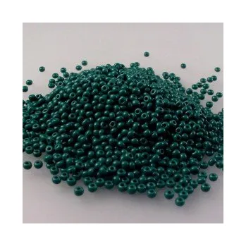 Dětské navlékací korálky Rokajl Preciosa 1. jakost 8/0 tmavě zelená č. 166