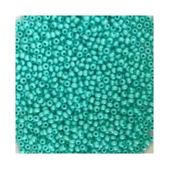 Dětské navlékací korálky Preciosa rokajl 11/0 světlá zelená