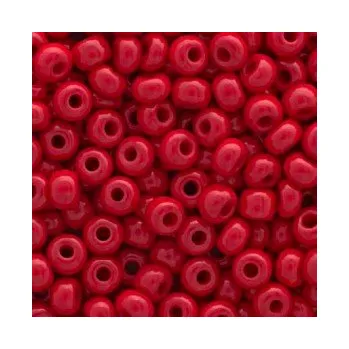 Dětské navlékací korálky Rokajl Preciosa 1. jakost 6/0 červené č. 136