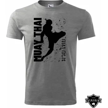 Pánské tričko STRIKER Tričko Muay thai 2 Barva: Šedá, Velikost: XXL
