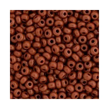 Dětské navlékací korálky Rokajl 9/0 hnědá