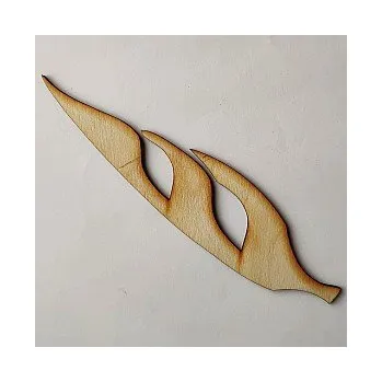 Dřevěný výřez topol / strom / list 225x50mm