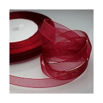 Stuha Stuha organza vínová 7mm (500m)