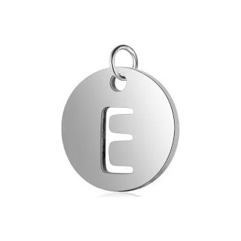 Přívěsek Přívěsek písmeno E 12x12mm chirurgická ocel