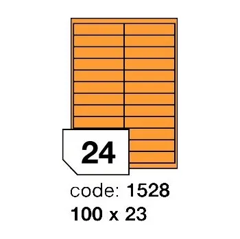 Samolepící etiketa Samolepící etikety Rayfilm Office 100x23 mm 100 archů, fluo oranžová, R0133.1528