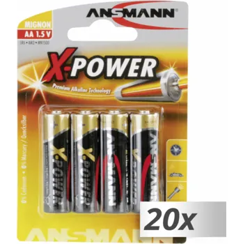 Článková baterie 20x4 Ansmann alkalicky Mignon AA LR 6 X-Power