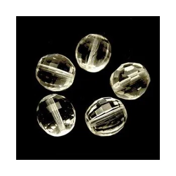 Korálek Broušený korálek - ohňovka průhledná 10 mm