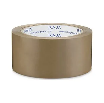 Lepicí páska Lepicí PVC páska 75mm, návin 66m, hnědá, tloušťka 53µm | RAJA - Balení po 24 ks