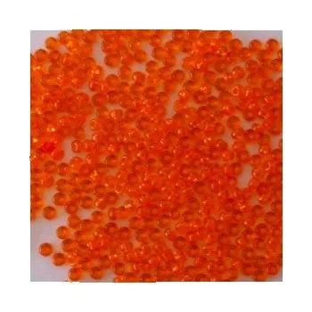 Dětské navlékací korálky Rokajl 5/0 oranžová průhledná