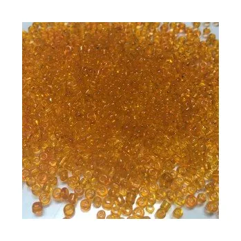 Dětské navlékací korálky Rokajl 11/0 oranžová průhledná