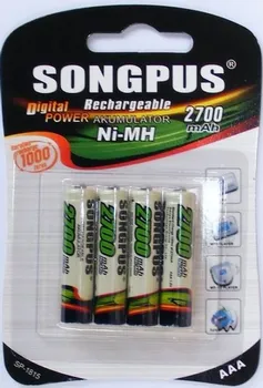 Článková baterie Verk Songpus nabíjecí baterie AAA 4ks