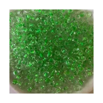 Dětské navlékací korálky Rokajl 7/0 neon zelený průtah