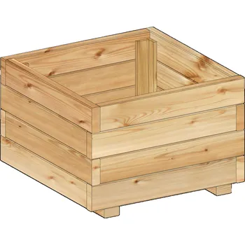 Vyvýšený záhon vyvýšený záhon LANITPLAST POTTING4 (S7230) (Vyvýšený záhon,<b> š 40 x d 40 x v 27 cm</b>, přírodní borovicové dřevo 22 mm, tlaková impregnace.)