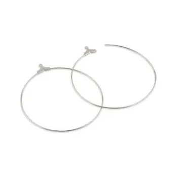 Kreole 40 mm stříbrná b. 2 ks