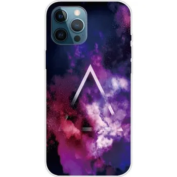 Nárazuvzdorný kryt hvězdná obloha pro iPhone 12 Pro Max - fialový
