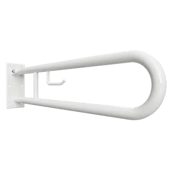 Madlo do koupelny Bemeta - HELP: Sklopný úchyt ve tvaru U s držákem na TP 813mm, bílé 301102284