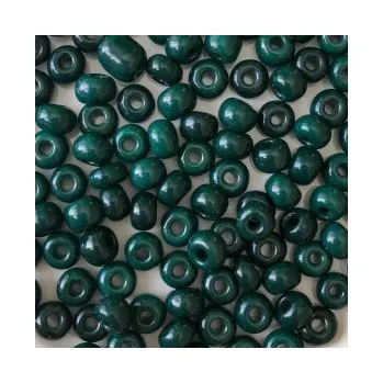 Dětské navlékací korálky Rokajl 3/0 tmavě zelená