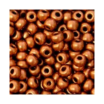 Dětské navlékací korálky Rokajl 5/0 měděná