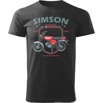 Pánské tričko STRIKER Tričko SIMSON S51 Barva: Černá, Velikost: XXXL