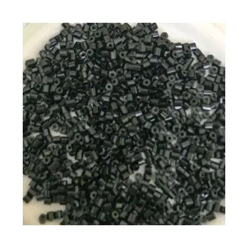 Dětské navlékací korálky Rokajl Preciosa 1. jakost černá hranaté č. 027