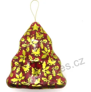 Vánoční dekorace ZLATÝ STROMEK 014 červený se zlatými lístky