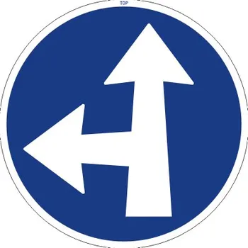 Dopravní značení Dopravní Značka C2e Přikázaný směr jízdy přímo a vlevo