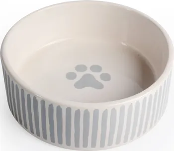 Miska pro psa Tommi Porcelánová miska 12,5 cm/280 ml šedé proužky