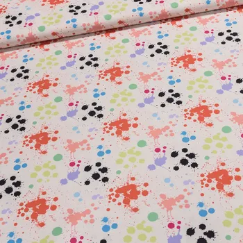 Orbytex Oxford Slunečníkovina/kočárkovina barevné kaňky na bílé 1,6 m/1 m