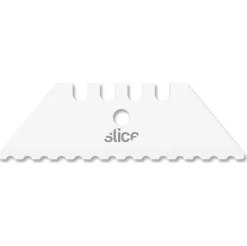 Pracovní nůž Keramická náhradní oboustranná zoubkovaná čepel (zaoblená špička) - délka 6 cm, šířka 1,9 cm, tloušťka 0,8 mm - 2 ks