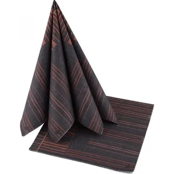 Papírový ubrousek Ubrousky DUNI Brooklyn Černá, 40x40cm