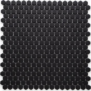 Obklad Skleněná mozaika černá 15x6mm