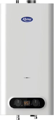 Plynový průtok. ohřívač KARMA POV 14BK ZP, odtah do komínu, 14l/min, bateriové zapalování POV14BKZP