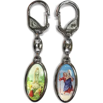 Náramek Klíčenka Panna Maria Fatimská/ sv. Kryštof