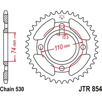 Řetězová sada pro motocykl Jt sprockets JTR 854-39 Yamaha