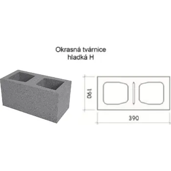 Venkovní dlažba FB okrasná tvárnice hladká - 39x19,5x19 - přírodní