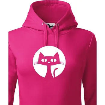 Dámská mikina Dámská mikina s kočkou, Barva Purpurová, Velikost XS, Canvas Dámská mikina Bezvatriko.cz 0056