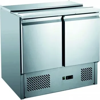 Chladící stůl saladeta otevřená nerezová MS-900GR, 2xGN1/1, 2x dveře Sleva 2210Kč