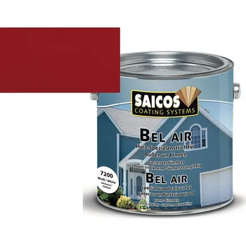 Lak na dřevo Saicos BelAir vodou ředitelný olejový nátěr - červená krycí 7235; 0,75L