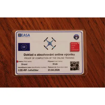 RC vybavení Laminovaný řidičák na dron