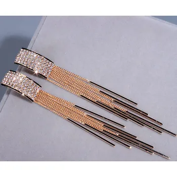 Šperk B-TOP Dámské třpytivé náušnice klipsy Druh barvy: Zlatá