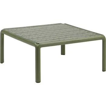 Zahradní stůl Nardi Zelený plastový zahradní konferenční stolek Komodo Tavolino Vetro 70 x 70 cm