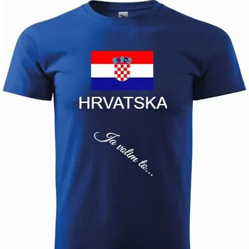 Pánské tričko Pánské tričko Chorvatsko, Velikost: 5XL, Barva: žlutá